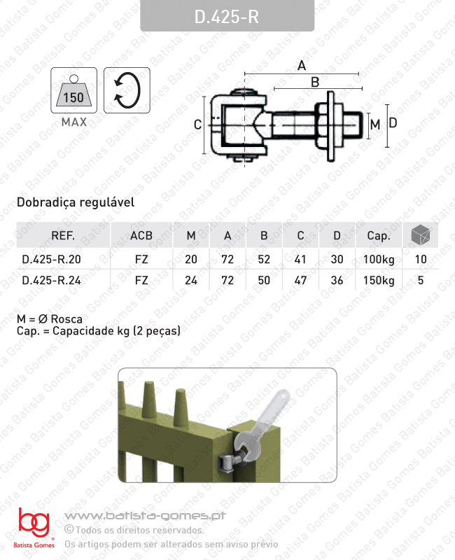Dobradi�a regul�vel - A�O